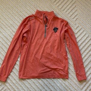 Oklahoma State Heathered Orange Quarter-Zip Pullover